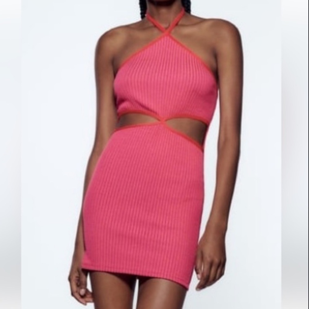 Zara Ribbed Bodycon Dress